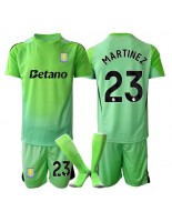 Otroške Nogometnih dresov Aston Villa Emiliano Martinez #23 Vratar Gostujoči 2025-26 Kratki rokavi (+ hlače)